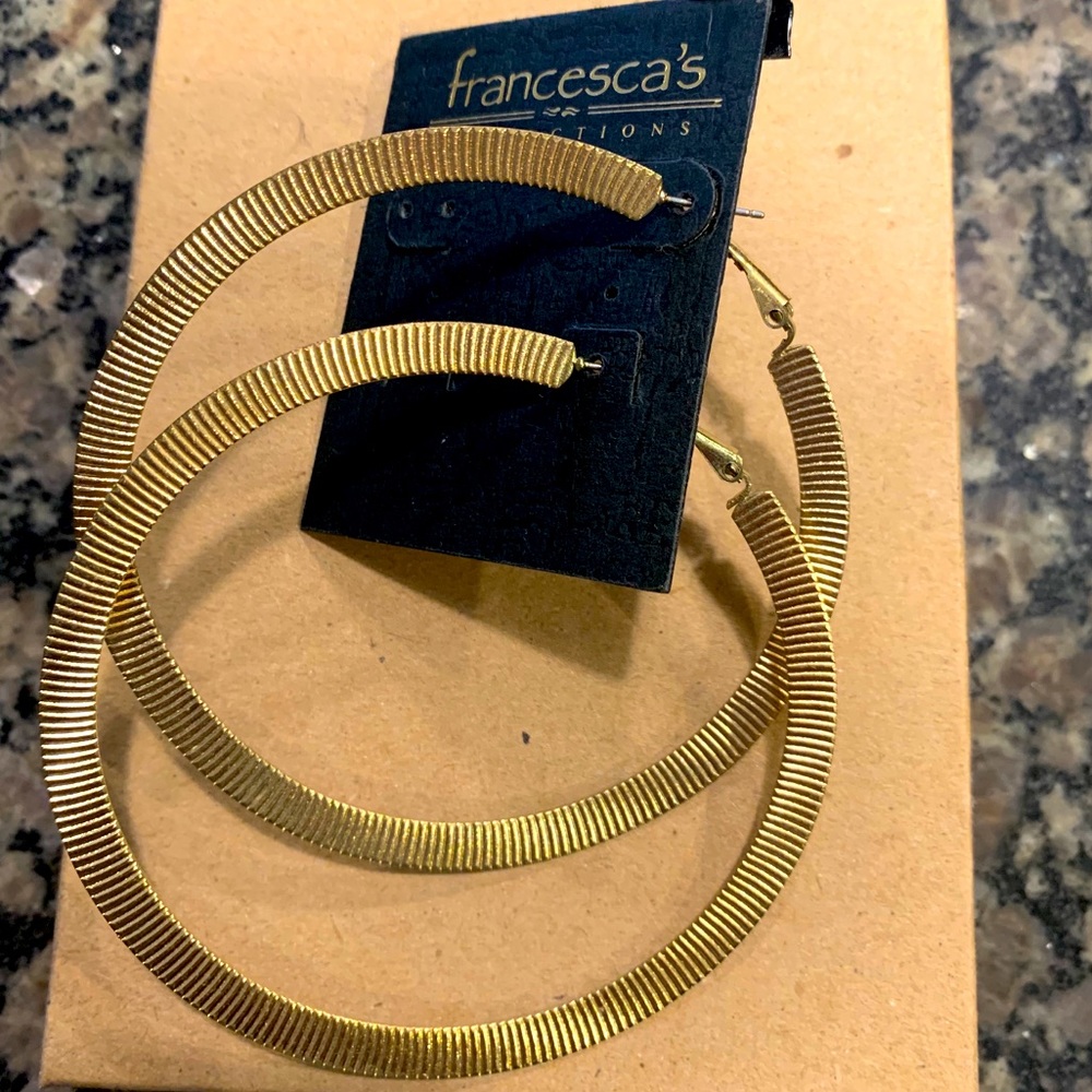 Large Golden Hoop Earrings